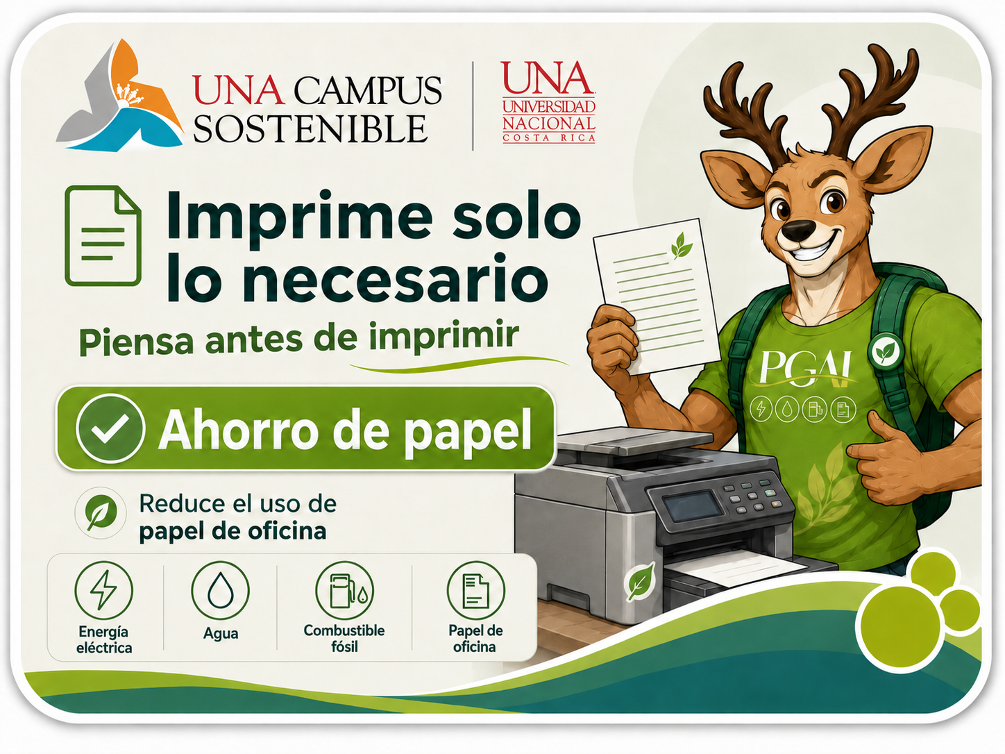 Beni recomienda imprimir solo lo necesario para ahorrar papel.
